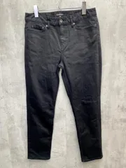 INDIVI インディヴィ 褒められデニム スリム ストレート デニムパンツ size42/黒 ■■◎レディースのサムネイル