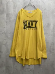 AVIREX belle アヴィレックスベル ワッフル ステンシルプリント Ｖネック Tシャツ sizeM/黄 ■◇ レディースのサムネイル