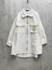 新品 Bou Jeloud ブージュルード 12ozデニムジップアップジャケット size38/ホワイト ■◇ レディースのサムネイル