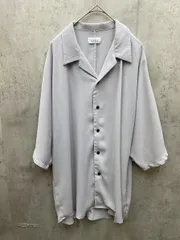 ■JUNRED ジュンレッド ドルマンビッグウィロー シャツ sizeM/ライトグレー ■◆メンズのサムネイル