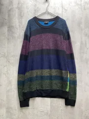 Paul Smith ポールスミス ウール アルパカ ボーダー シャギーニット セーター sizeXL/カラフル ■◇メンズのサムネイル