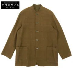 JURGEN LEHL　ヨーガンレール　美品 ウール バンドカラー ジャケット レディース ブラウン M　Mのサムネイル