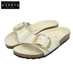 BIRKEN STOCK　ビルケンシュトック　新品同様 ハイシャイン エクリュ Madrid Big Buckle ナローフィット サンダル レディース ホワイト系 36　36のサムネイル