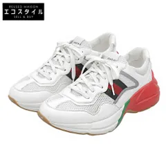GUCCI　グッチ　メッシュ×レザー Rhyton スニーカー シューズ メンズ ホワイト系 8　8のサムネイル