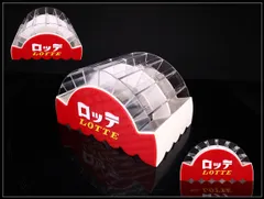 時代 昭和レトロ LOTTE ガム棚 ディスプレイスタンド  高13.5㎝／時代の汚れありZE428！のサムネイル