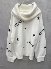 repipi armario レピピアルマリオ ティーン 中高生 ロゴ 星 刺繍 タートルネック ニット セーター sizeL/ホワイト ◆■レディースのサムネイル