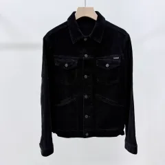 S+級/M TOM FORD トムフォード コットン ツアーベルベット コーデュロイ ジャケット ブラックのサムネイル