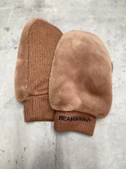 BEAMS GOLF ビームス ゴルフ フェイクファー ミトン 手袋 裏フリース /ライトブラウン ◆■レディースのサムネイル