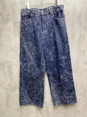 417 EDIFICE フォーワンセブン エディフィス 24AW WIDE Leg Flare chemicl デニムパンツ sizeL/ネイビー  ■■メンズのサムネイル