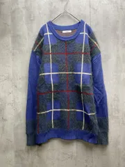 VACANCY ヴァカンシー アンティローザ オーバーサイズ チェック シャギー ニット セーター sizeF/青ｘグレー ◆■レディースのサムネイル