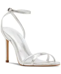 スティーブ マデン レディース シューズ サンダル ヒール Steve Madden Womens Jypsey Strappy HighHeel Dress Sandals Silver Metalのサムネイル