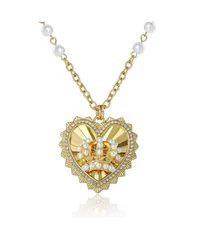 ジューシークチュール レディース アクセサリー ネックレス・チョーカー・ペンダントトップ レース Juicy Couture Heart Crownecklace GoldTone with Pearのサムネイル
