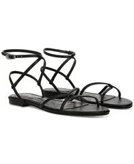 サムエデルマン レディース シューズ サンダル アンクル Sam Edelman Womens Elina AnkleStrap Flat Sandals Black ブラックのサムネイル