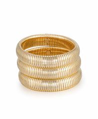 エティカ レディース アクセサリー ブレスレット・バングル・アンクレット ETTIKA Golden Hour Flex Snake Chain Stretch Bracelet Set 3 Piec