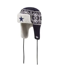 ニューエラ メンズ アクセサリー 帽子 ニット New Era Mens Navy Dallas Cowboys Knit Trapper Hat Navy ネイビーのサムネイル