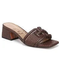 サムエデルマン レディース シューズ サンダル ヒール Sam Edelman Womens Waylon BlockHeel Slide Sandals Bourbon Leatherのサムネイル