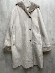 Rouge vif ルージュヴィフ アバハウス エコムートンコート フード付き 裏地ファー size38/ライトグレー ◆■◎レディースのサムネイル
