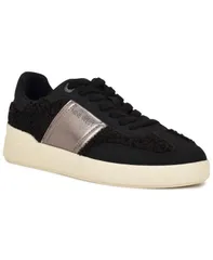 ナインウェスト レディース シューズ スニーカー レース Nine West Linehan Round Toe LaceUp Sneakers PewterBlack ブラックのサムネイル