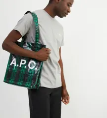 A.P.C. チェック トートバッグ グリーン apc タータンチェックバッグ A.P.C. A.P.C.バッグのサムネイル