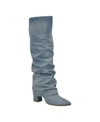 ゲス レディース シューズ ブーツ・レインブーツ トール ブーツ ヒール GUESS Womens Geima Foldover Slouchy Pointed Toe Block Heel Tallのサムネイル