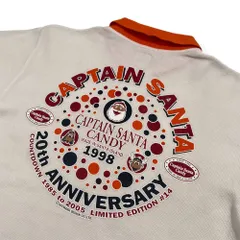 CAPTAIN SANTA キャプテンサンタ 20th プリント 半袖 ポロシャツ サイズ S /ホワイト×オレンジ/男女でも/ジョイマークデザイン/日本製のサムネイル