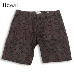 lideal リディアル 春夏★ 【Park-S】 ペイズリー 総柄 ショート パンツ 日本製 Sz.34 メンズのサムネイル