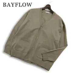 BAYFLOW ベイフロー 通年★長袖 ニット ビッグシルエット リブ カーディガン 羽織り Sz.3 メンズのサムネイル