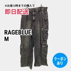 RAGEBLUE レイジブルー デニムパンツ M ブラック フルレングス 無地 スタンダード ストレート レギュラー ヴィンテージ レディースのサムネイル