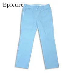 Epicure エピキュール ゴルフ 春夏★ ストレッチ ストレート スラックス チノ パンツ 大きいサイズ Sz.XL レディースのサムネイル