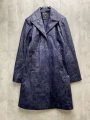 新品 XOXO フェイクレザー コート sizeM/青 ◆■レディースのサムネイル