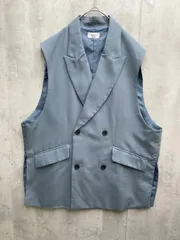 JUNRed ジュンレッド ANJ-73040-A エアスルーダブルブレストジレ ベスト ノースリーブ ジャケット sizeM/青 ◇■メンズのサムネイル