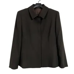 アクアスキュータム Aquascutum ジャケット ロゴボタン ポケット 肩パッド 日本製 ブラウン 1008827のサムネイル