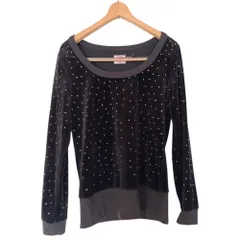 ジューシークチュール JUICY COUTURE カットソー 長袖 ニット Mサイズ ブラック ゴールド系 1009641のサムネイル