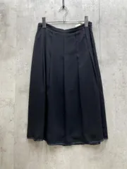 CORDIER コルディア シアー ロング 裾レース プリーツ スカート 日本製 size40/黒 ■◆レディースのサムネイル