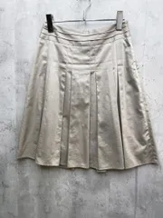 LAUTREAMONT ロートレアモン 台形 ひざ丈 プリーツ スカート size1/ベージュ ■◆レディースのサムネイル