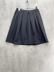 美品 Demi-Luxe BEAMS デミルクスビームス ミディ丈 ひざ丈 タック フレア スカート size36/濃紺 ■◆レディースのサムネイル