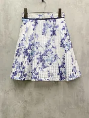 新品 alicia PAGEBOY アリシアページボーイ ニミ 花柄 フレア スカート sizeF/白×青 ■◆レディースのサムネイル