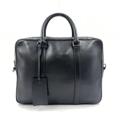 【新着】PRADA スムースレザー ショルダーストラップ付属なし レザー ブラック ビジネスバッグ ブラックのサムネイル
