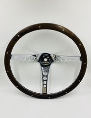 新品未使用 ハーフラップレザー ビレットステアリング 350 MOMOピッチ