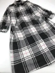 PAGEBOY ページボーイ チェック 長袖 ステンカラー コート PB970046TS sizeF/白ｘ黒 ◆■レディースのサムネイル