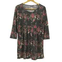 ローラアシュレイ チュニック シャツ トップス 長袖 花柄 大きいサイズ レディース 13サイズ グレー Laura Ashley 【中古】のサムネイル