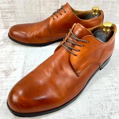 PADRONE パドローネ 外羽根 プレーントゥ ビジネスシューズ 43 約27.5cm メンズ ブラウン レザーのサムネイル