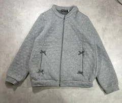 BeBe ベベ キッズ ジップアップ ジャケット グレー 140 リボン 女の子のサムネイル