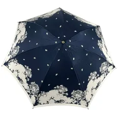 LANVIN en Bleu(ランバンオンブルー) 折りたたみ傘 - ダークネイビー×白×グレー 花柄のサムネイル