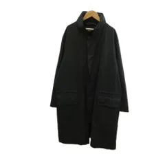 バーバリー ロンドン BURBERRY LONDON スタンドカラーコート L 黒 ブラック フーディー ミモレ丈 複数ポケット 長袖 BJB72-783-26 /AY ■GY64のサムネイル