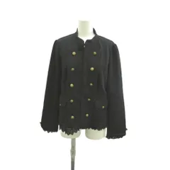 アクシーズファム axes femme ジャケット 上着 F 黒 ブラック ダブルブレスト 長袖 レーストリム /NP ■GY70のサムネイル