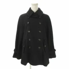 バッカ BACCA Pコート ピーコート ウール 38 黒 ブラック ダブルボタン /AO2 ■ECA007のサムネイル