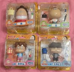 あたしンち おでかけ人形 フィギュア 父 母 みかん ユズヒコ 4点セット