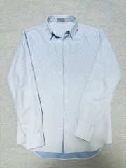 11392【極美品・木村拓哉 着用】Dior☆立体刺繍ロゴストライプ長袖