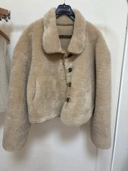 リバーシブル ムートンコート ベージュ ZARA - メルカリ